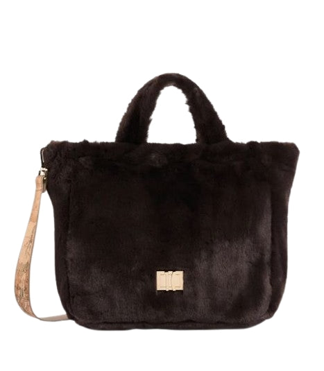 Alviero Martini Borsa amano c/tracolla Chalet chic LM LG929775 Col. 0500 Dark Brown eco pelliccia