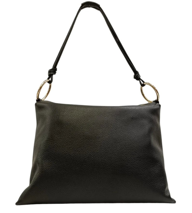 M BRC Massimo Braccialini Borsa Shopping in Pelle Linea Star Dust C126 Nero