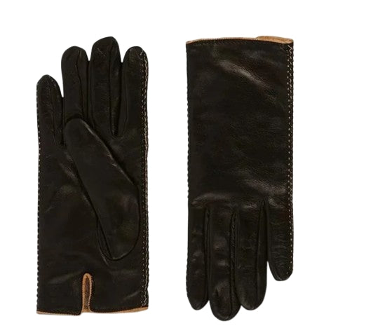 Alviero Martini  Guanti  Nappa Gloves Donna Nero LM 9742 8157  Tg 7