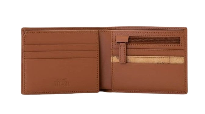 Alviero Martini 1A Classe Portafoglio Uomo Con Ribaltina Geo Classic BVW157 6000 Col. 0010 Natural