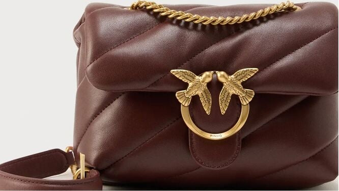 Pinko Borsa Love Puff Mini   Classic  In Pelle  Burgundy