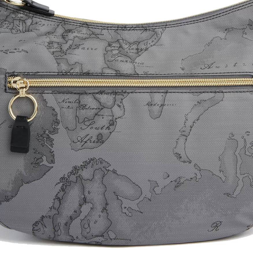 Alviero Martini 1a Classe Mezzaluna Tracolla Media Social Soft L LA93 9449 Col 0030 Dark Grey