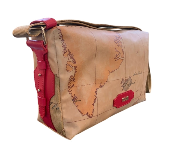 Alviero Martini 1A Classe Tracollina Soft Fusion Geo Classic  LC02 S578 Col 0324 Ibisco