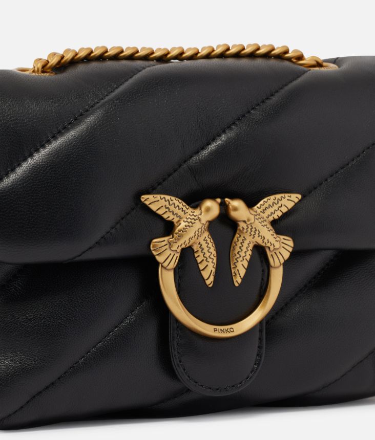 Pinko Borsa Love Puff Mini In Pelle Black