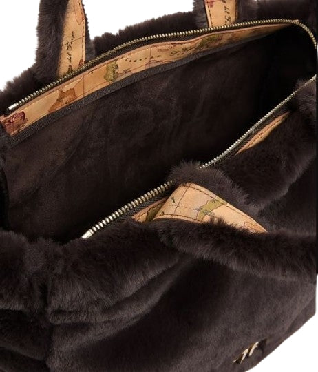 Alviero Martini Borsa amano c/tracolla Chalet chic LM LG929775 Col. 0500 Dark Brown eco pelliccia