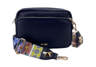 M BRC Massimo Braccialini Borsa In Pelle Obona  Tracolla C123 Blu