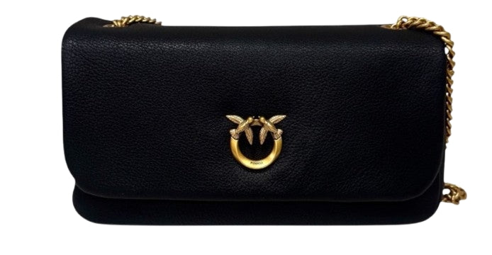 Pinko    Click Soft Horizontal  107022  A3CX Pelle  bottolato  black