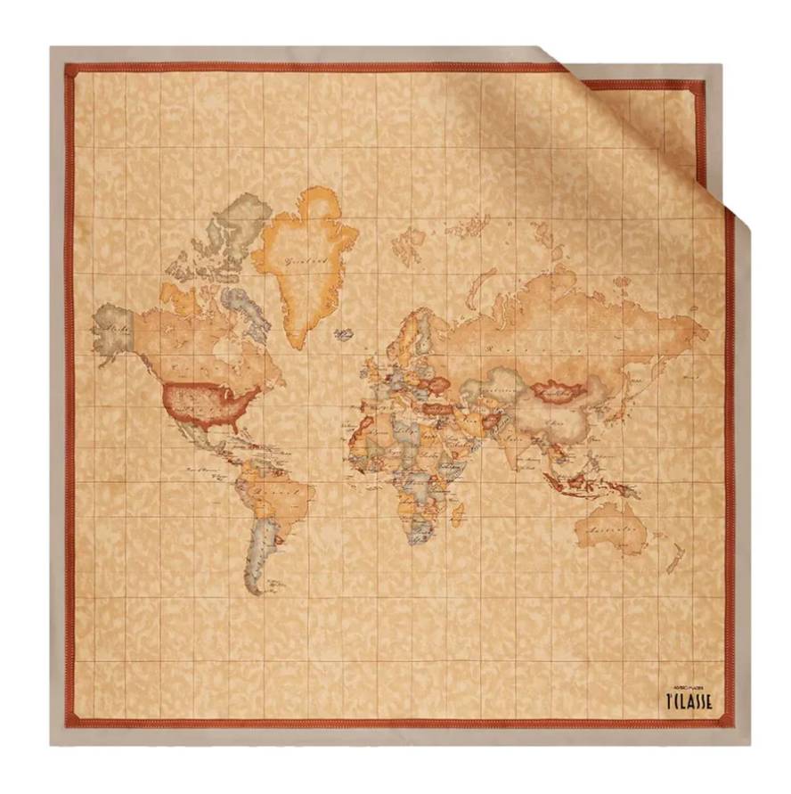 Alviero Martini 1A Classe Foulard In Seta 90x90 Geo Classic  K 3190 Aloe  Col 0036 Light Taup