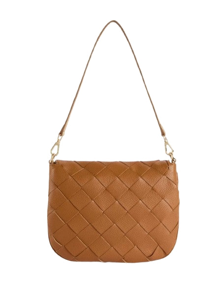 Alviero Martini 1A Classe Pura Leather Sottospalla Con Patta LC49 I630 Col 0970 Tabacco