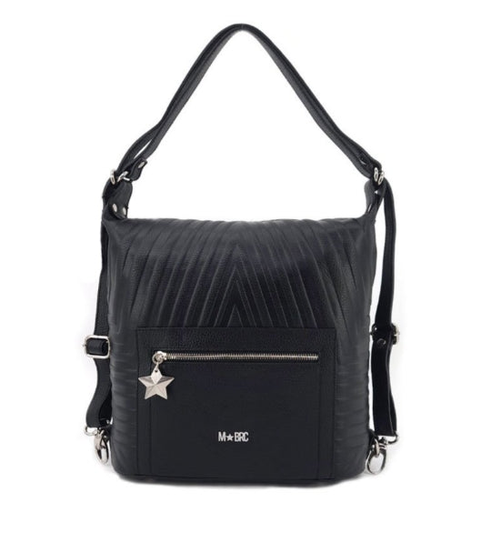 M BRC Borsa/Zaino in Pelle Linea Megastar F360 Colore Nero