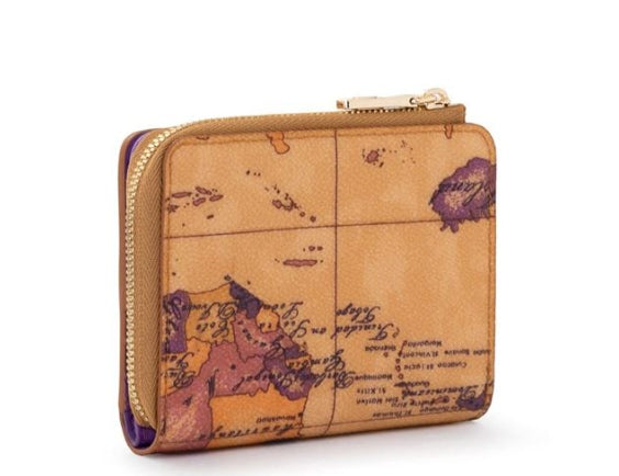 Alviero Martini 1A Classe Portafoglio Zip e Scomparti PP97 9921 Col 0261 Purple Bouganville