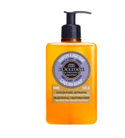 Sapone Liquido L'Occitane Mani e Corpo Lavanda e Burro Di Karitè 500 ml