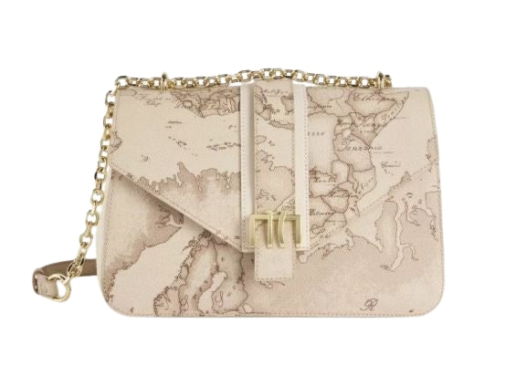 Alviero Martini 1A Classe Borsa A Tracolla Lagoon Bag Con Catena LC04 T398 Color Rafia