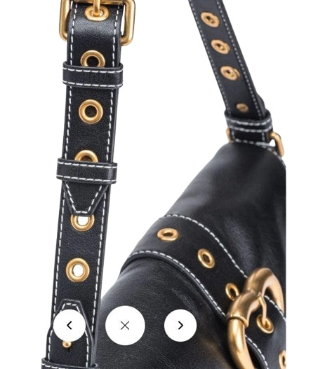 Pinko Jolene Shoulder Classic Pelle Black