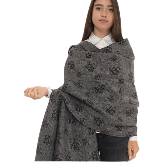 Liu Jo  STOLA JACQUARDS  LOGO 2F6034 T0300 Col. 22222 Nero