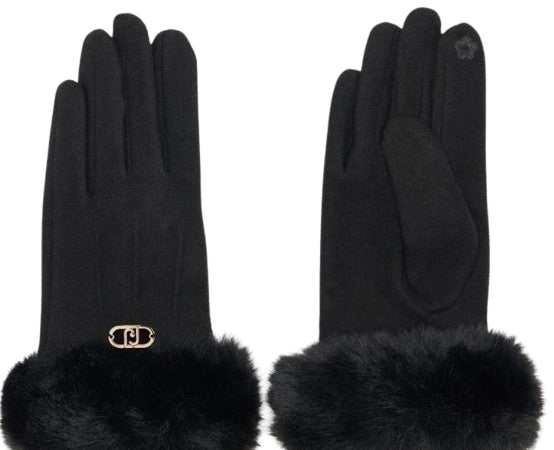 Liu Jo Guanti  Con Polsini In  Pelliccia Sintetica  In tessuto TU  2F5062 T0300  Color. 22222 Nero