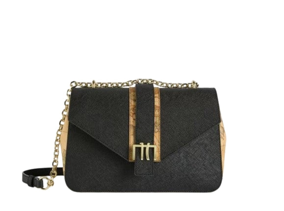 Alviero Martini 1A Classe Borsa A Tracolla Lagoon Bag Con Catena LC04 T407 Col 0001 Nero
