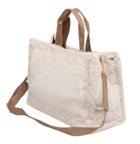 Liu Jo Borsa Teddy L Tote Fake Fur 2F6037 E0218 Col. 00192 Burro