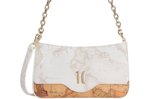 Alviero Martini 1A Classe Pochette  con catena e tracolla LM PQ39 MIXG Col.0900 White