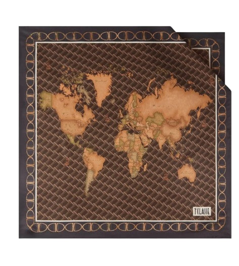 Alviero Martini 1A Classe Foulard Monogram 75x75  KF116 1799 Col.0001 Black/Nero