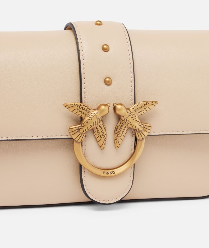 Pinko  Borsetta Love One Mini Slouchy FL. Beige
