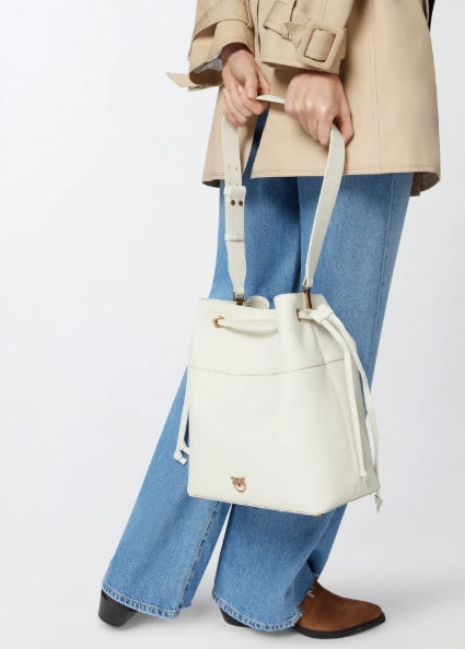 Pinko Borsa Secchiello Classic 104305 Vera Pelle Colore White