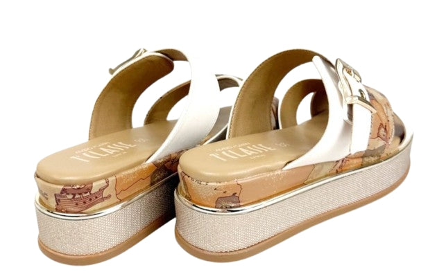 Alviero Martini 1A Classe Ciabatta N 2493 0371 Col. A630 Off White7Geo Beige