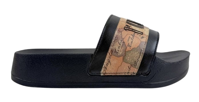 Alviero Martini 1A Classe Ciabatta  N 2504 0513 Col. X550 Black/GeoBeige