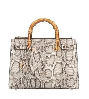 Borsa Liu Jo Manici Bamboo M Satchel MeleK AA5077 E00019 Col. 03R14 Pitone Roccia