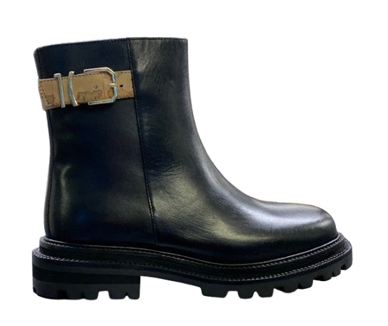 Alviero Martini Stivaletto In Pelle  Half Boot H50 Z 0929 578B Col 0001 Nero