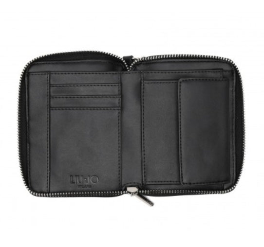 Liu Jo Portafoglio Trapuntato ECS M Zip Around Astilbe AF3363 E04266 Nero