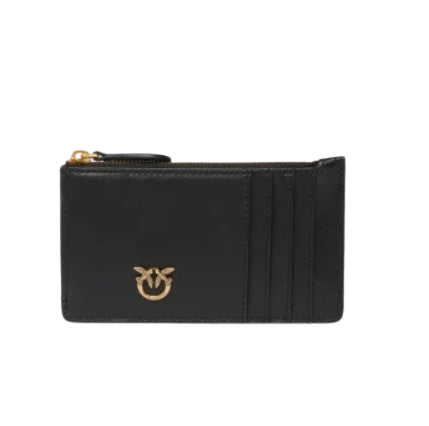 Pinko Porta carte Airone con zip  Black