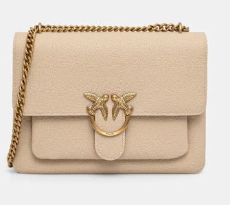 Pinko Love One Soft Big  Pelle Bottalata  Beige
