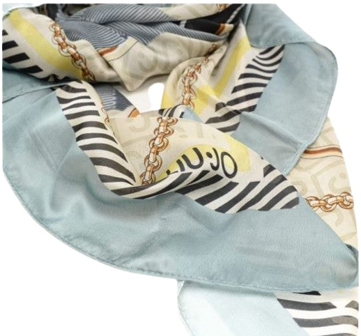 Liu Jo  Ecs  Foulard   nastr. Logo 2A6055 T2745 Col.09045 Dusty blue