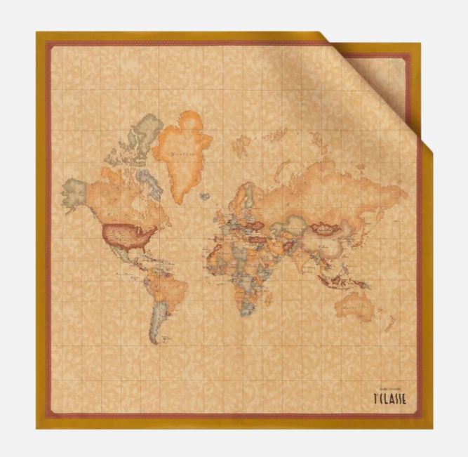 Alviero Martini 1A Classe Foulard In Seta 90x90 Geo Classic  K 3190 Aloe  Col 0436 Olive Oil