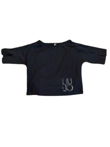 Liu Jo  Maglia T-shirt  c/apertura VA6173 JS003 Col. P9500 Nero/mix
