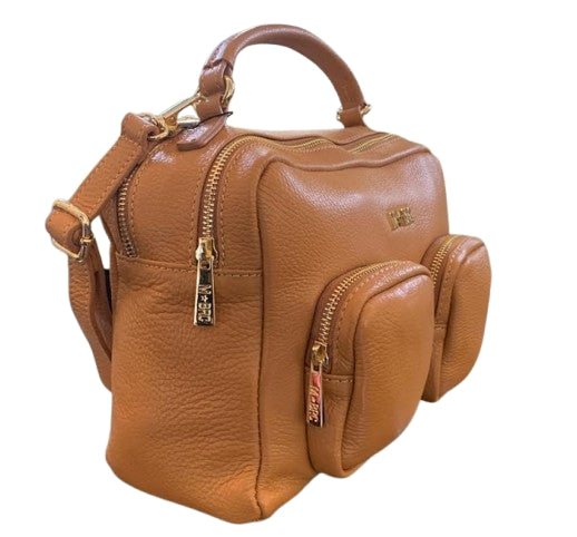 M Brc - Massimo Braccialini Borsa  In Pelle  Linea Voyager C133 Cognac