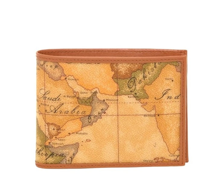 Alviero Martini 1A Classe Portafoglio Uomo Con Portamonete Geo Classic BVW104 6000 Natural