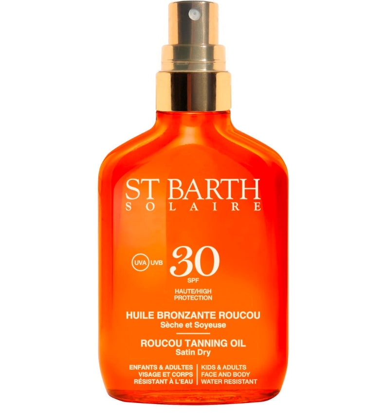 St Barth Solaire Huile Bronzante Roucou Spf 30