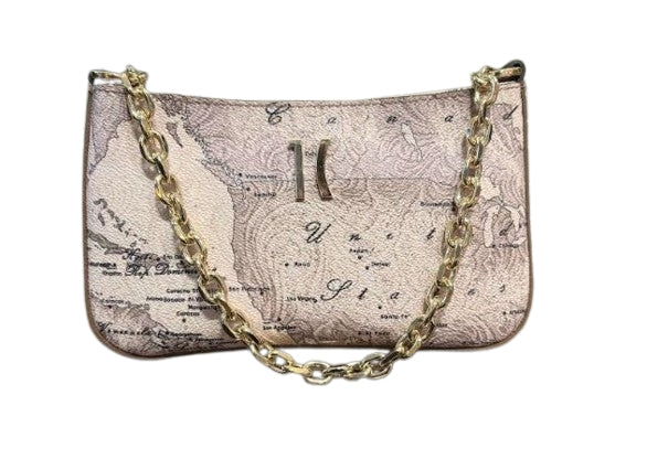 Alviero Martini 1A Classe Pochette  con catena e tracolla  L PQ85 9950 Col. 0590 Turtle dov.