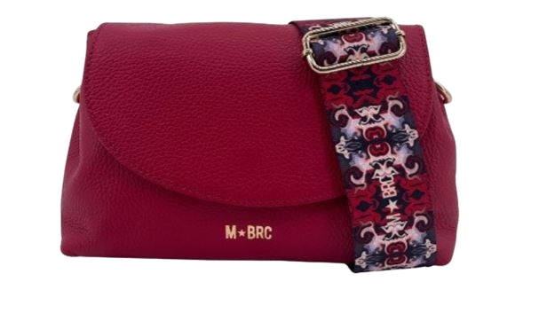 M BRC Borsa A Tracolla in Pelle Linea  T085 Obona Colore Rosso