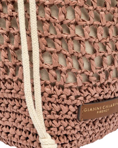 Gianni Chiarini  Borsa    SECCHIELLO IN PAGLIA NEFELI  BS11951/COMM BLUSH