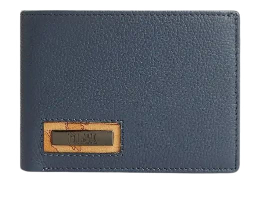 Alviero Martini 1A Classe Portafoglio Uomo In Pelle L PN81 8162 Col 0145 Blue Denim