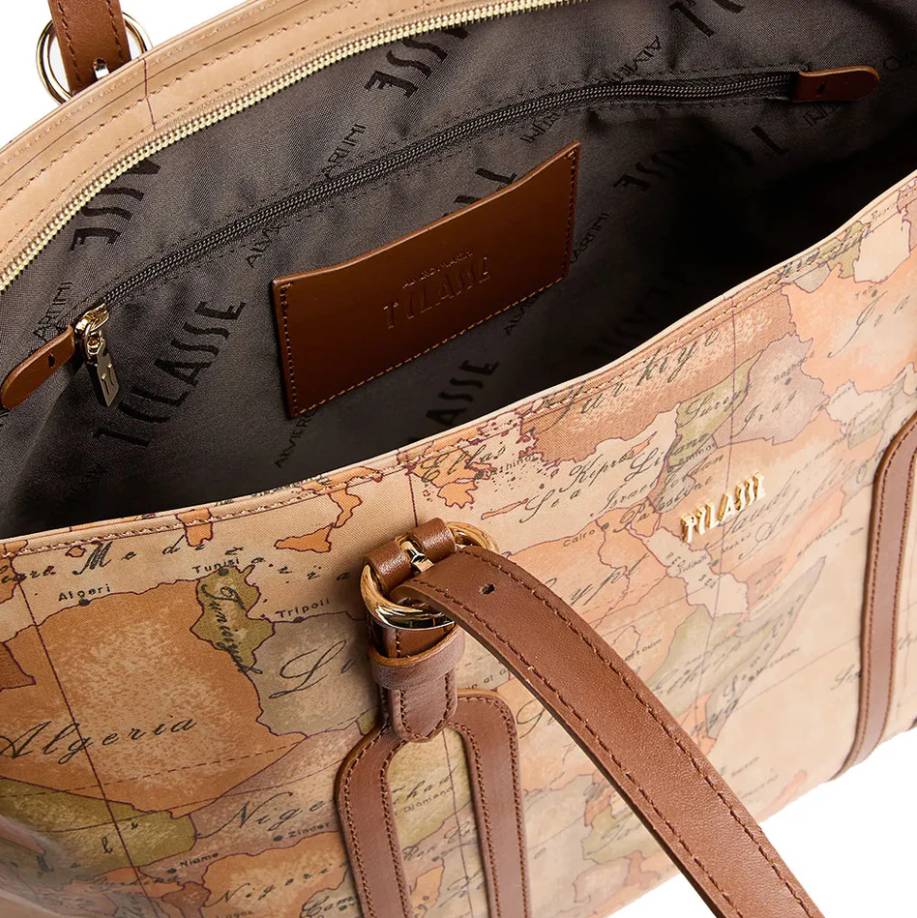 Alviero Martini 1A Classe Borsa Shopping Highland Geo Soft L LD34 S578 Col 0548 Chesnut