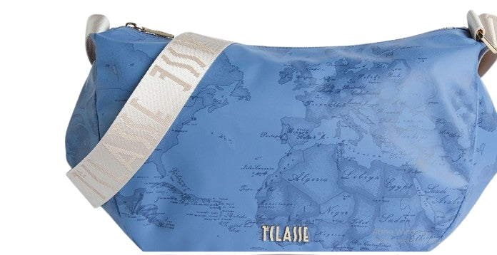 Alviero Martini 1A Classe Tracolla Mezzaluna Grande Geo Soft  LM LF54 9942 Col. 0154 Blue Jeans