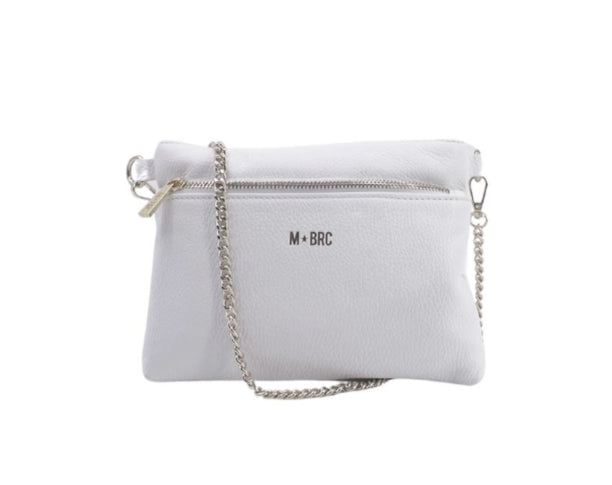 M BRC Massimo Braccialini Borsa In Pelle Jolly  Tracolla C604 Doll Bianco