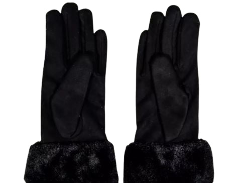 Liu Jo Guanti  Con Polsini In  Pelliccia Sintetica  Effet. scamosciato TU  2F5063 T0300 Color. 22222  Nero
