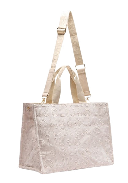 Borsa  Liu Jo Tote Monogram Jacquard L 2A5013 T0300 True Champagne