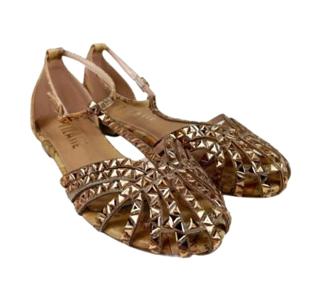 Alviero Martini 1A Classe Sandali Gioiello In Eco-Nappa Geo Classic  Z 1054 272B  Natural Beige