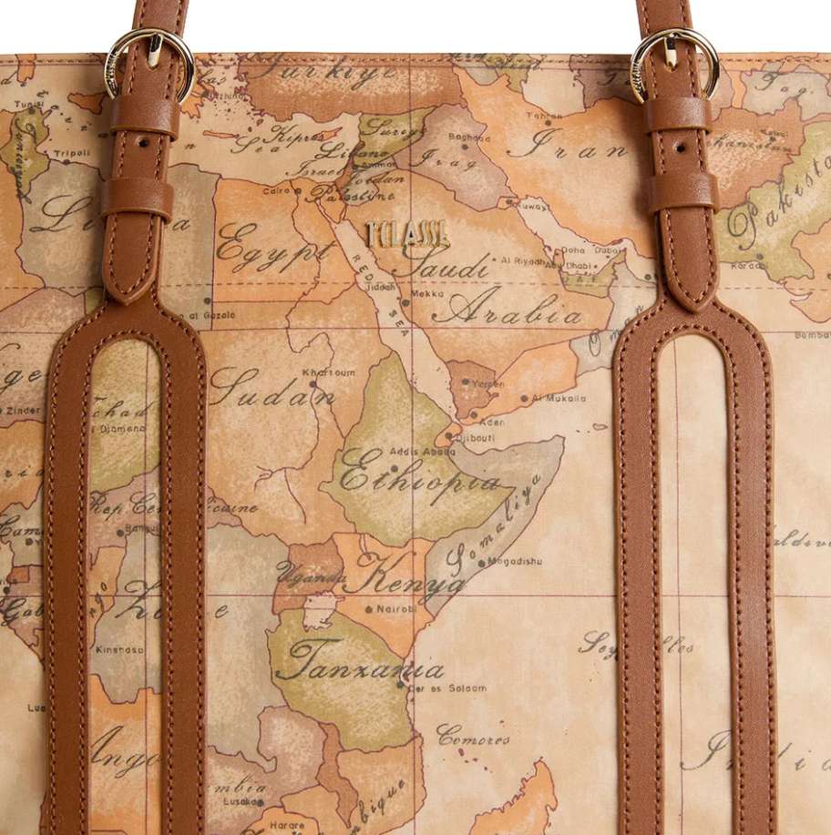 Alviero Martini 1A Classe Borsa Shopping Highland Geo Soft L LD34 S578 Col 0548 Chesnut
